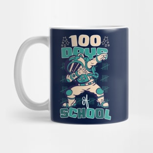 100 Days of school featuring an Astronaut Dabbing #4 Mug